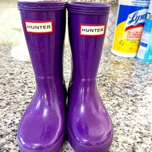 Toddler girls hunter rain boots size 8
